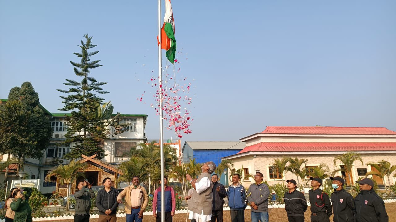 Staffs of IBSD  has celebrated the 74th Republic Day in the institute premises  on 26th January 2023 by hoisting Indian Flag.