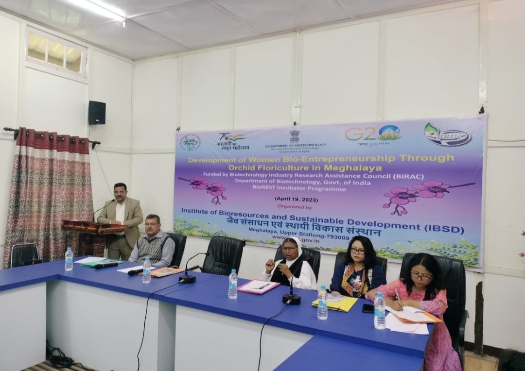 IBSD organized BIONEST Incubator Program for Development of Women Bio-Entrepreneurship through Orchid Floriculture in Meghalaya on 19 April 2023 at IBSD  Meghalaya node,  Shillongphotos