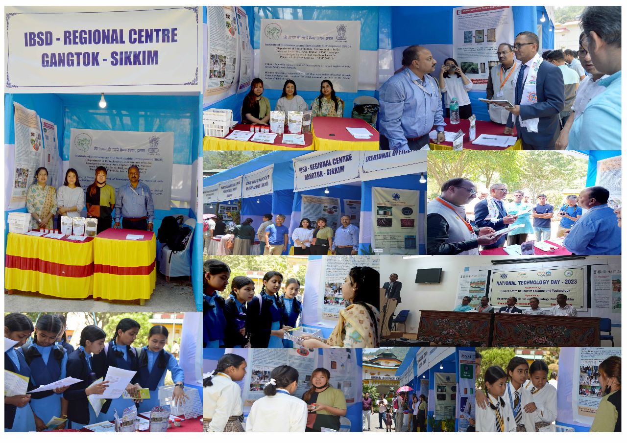 IBSD regional center at Sikkim displayed the product and Technology in the  exhibition organised by DST,  Govt of Sikkim on Everything of  National Technology Day 2023photos