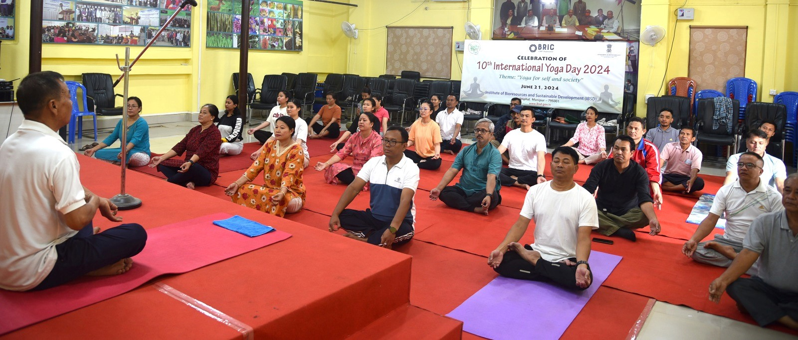 BRIC-IBSD under DBT, Govt. of India observed the International Yoga Day 2024 at Imphal, Manipur and its Centres in NER including Meghalaya, Mizoram and Sikkim
