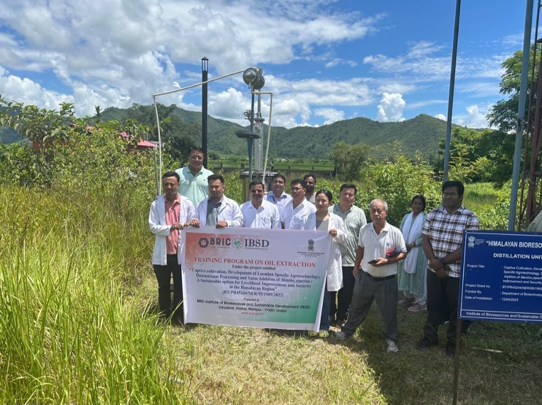 BRIC-IBSD organized a training program for oil extraction at IBSD  Bioresource Park Hararou, Imphal  @IBSD  to promote Bioeconomy and Bio-entrepreneurship in NER