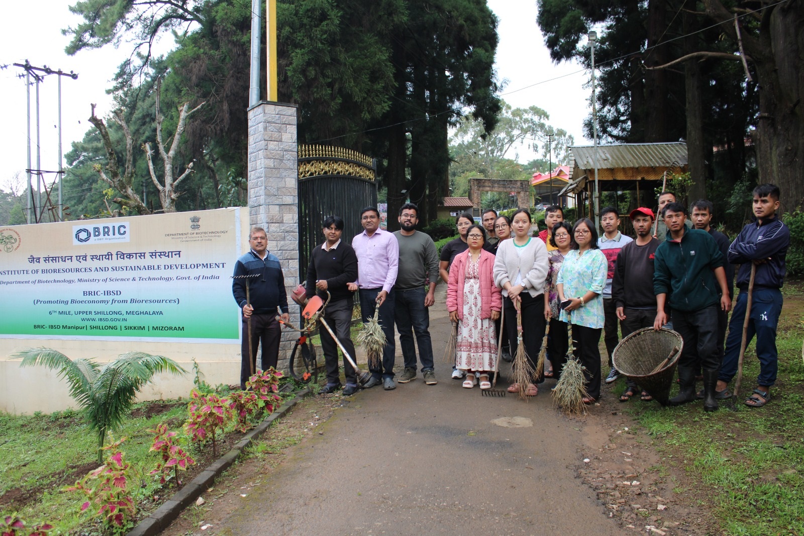 BRIC-IBSD Shillong Centre initiated a cleanliness campaign 